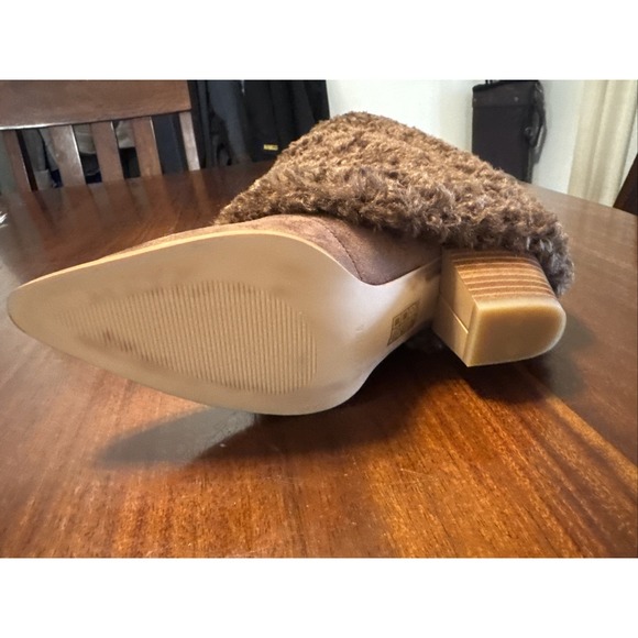 NWOB HICLOTSA Women's Brown Faux‑Fur Shaft Block Heel Boots Size‎ 7.5 - Picture 6 of 6